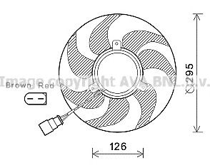 AVA QUALITY COOLING vw7536 -  Вентилятор, охлаждение двигателя